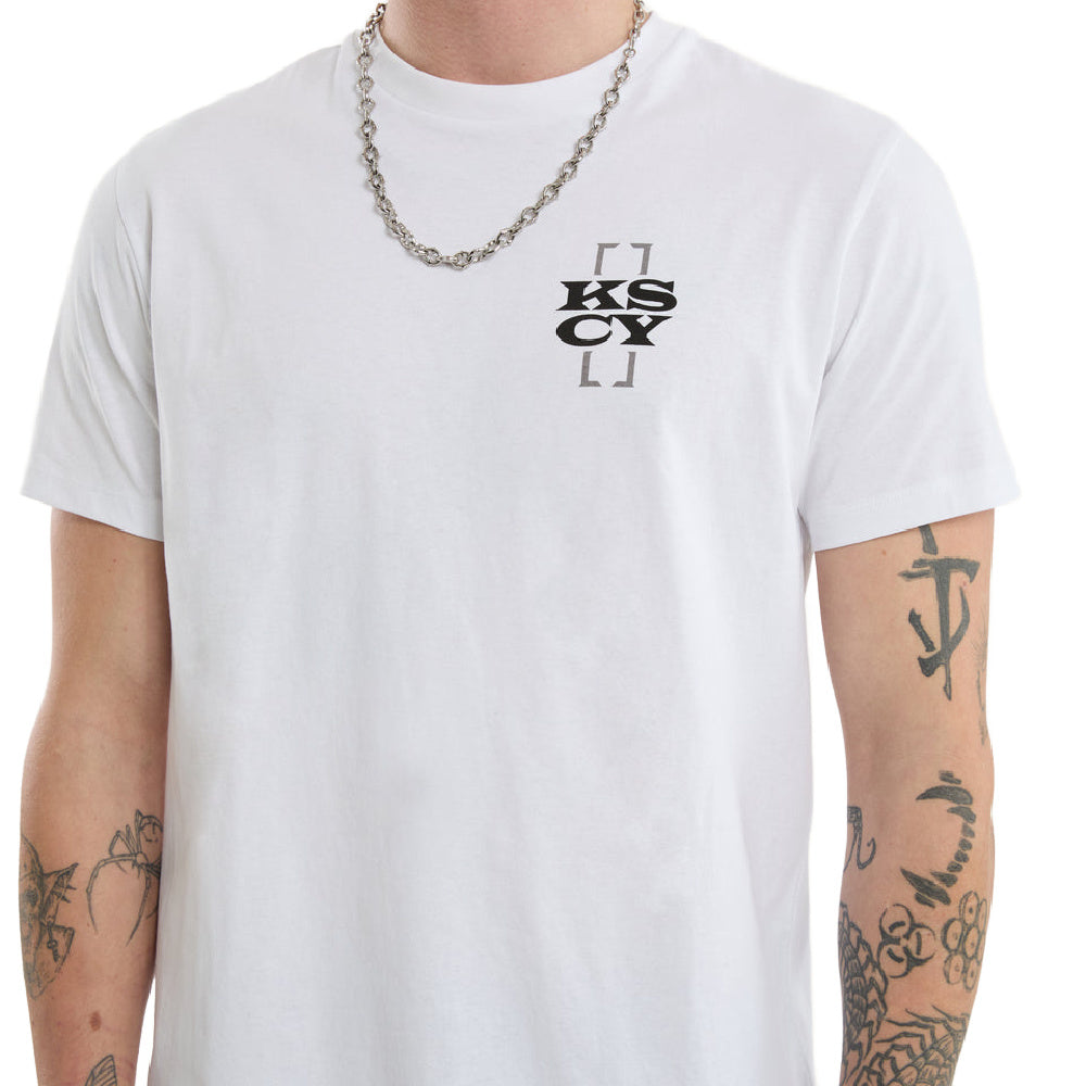 Kscy | Mens Hunter Curved Hem Tee (Optic White)